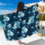 Rose Blue Pattern Print Design RO014 Sarong Pareo Wrap-JORJUNE.COM