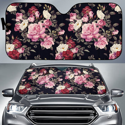 Rose Pattern Car Sun Shade-JorJune