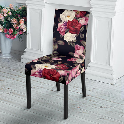 Rose Pattern Dining Chair Slipcover-JORJUNE.COM