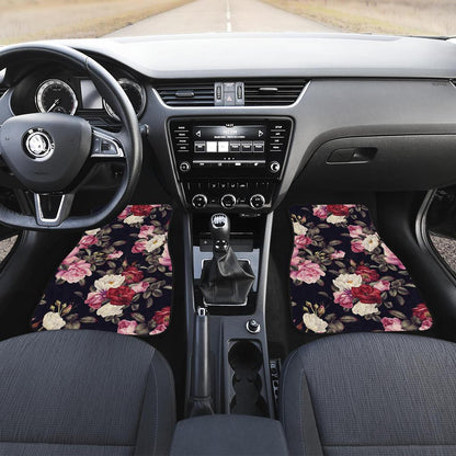 Rose Pattern Front and Back Car Floor Mats