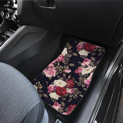 Rose Pattern Front and Back Car Floor Mats