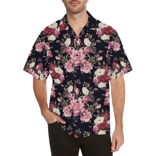 Rose Pattern Men Hawaiian Shirt