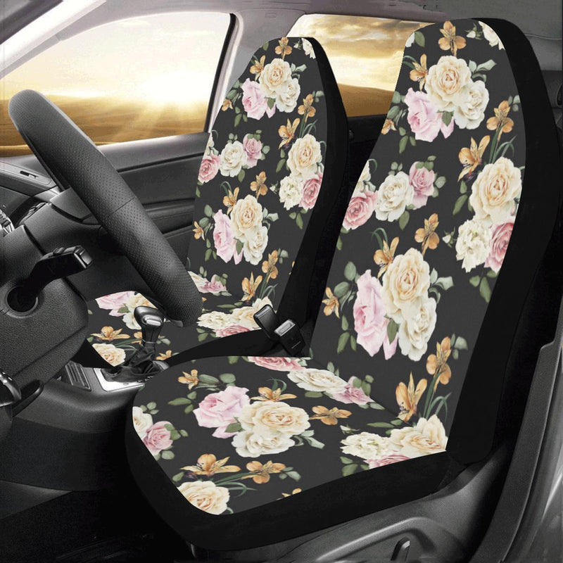 Rose Pattern Print Design A01 Car Seat Covers (Set of 2)-JORJUNE.COM