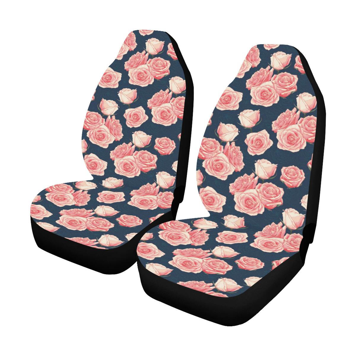 Rose Pattern Print Design A03 Car Seat Covers (Set of 2)-JORJUNE.COM