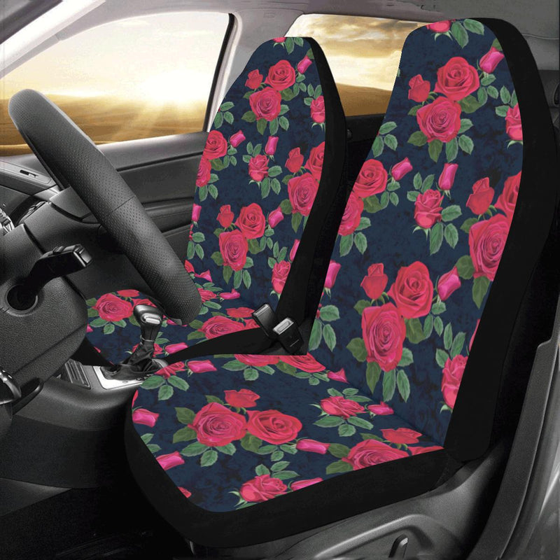 Rose Pattern Print Design A04 Car Seat Covers (Set of 2)-JORJUNE.COM