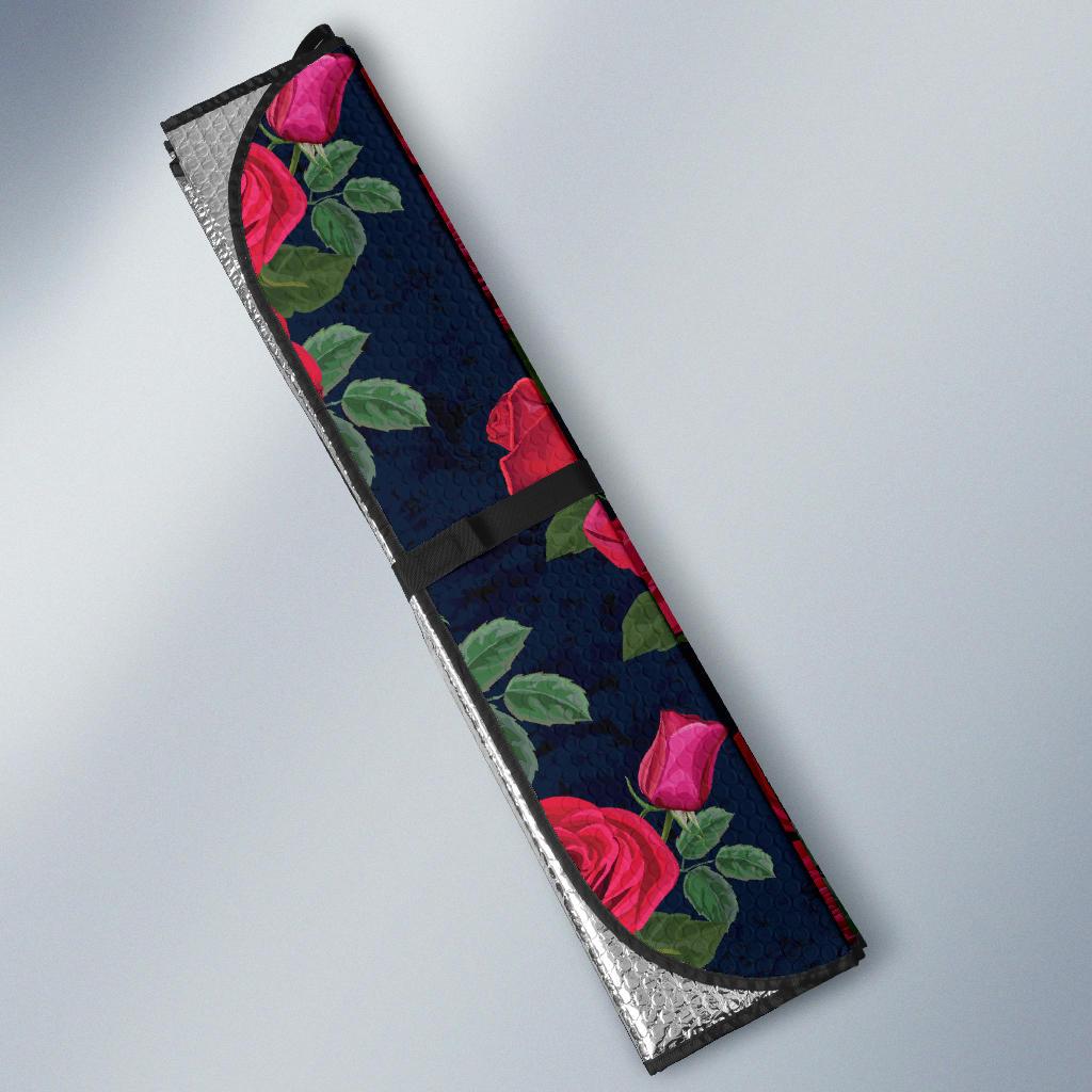 Rose Pattern Print Design A04 Car Sun Shades-JORJUNE.COM