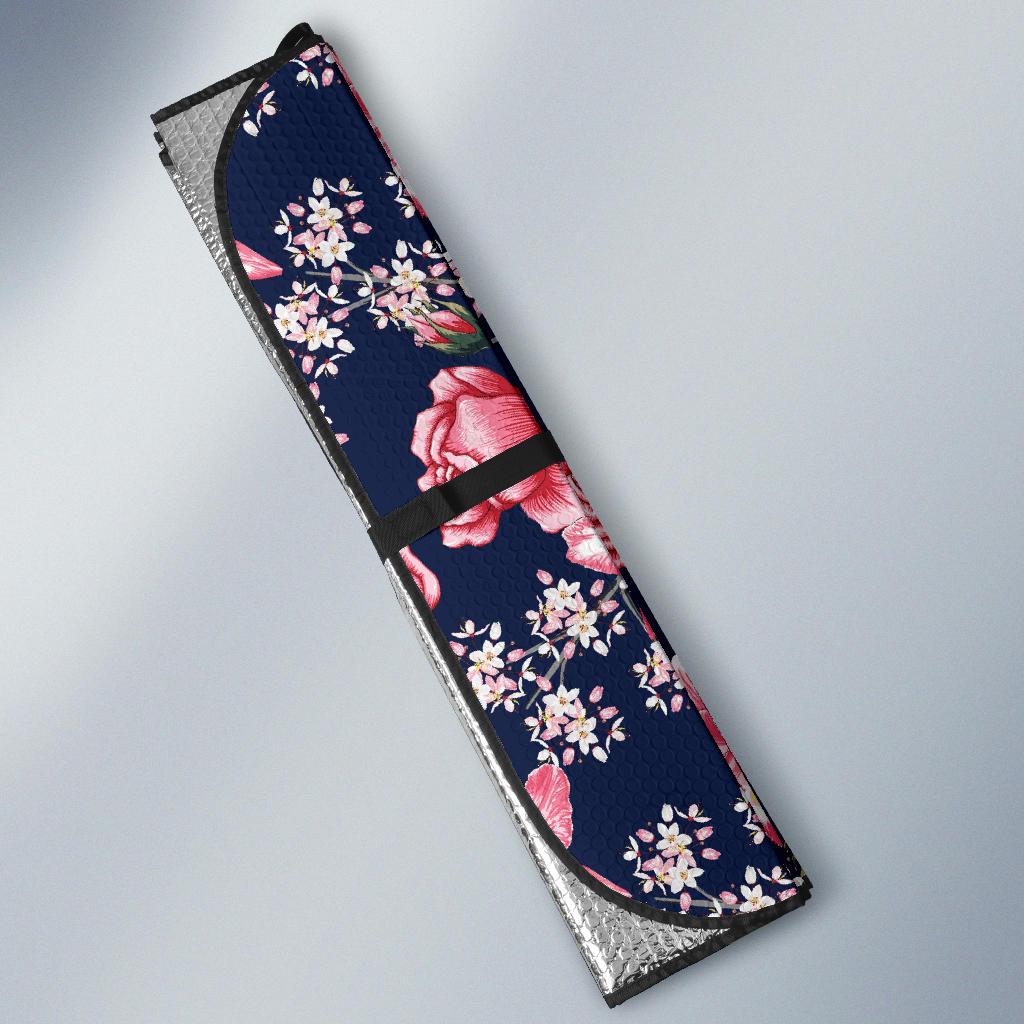 Rose Pattern Print Design A05 Car Sun Shades-JORJUNE.COM