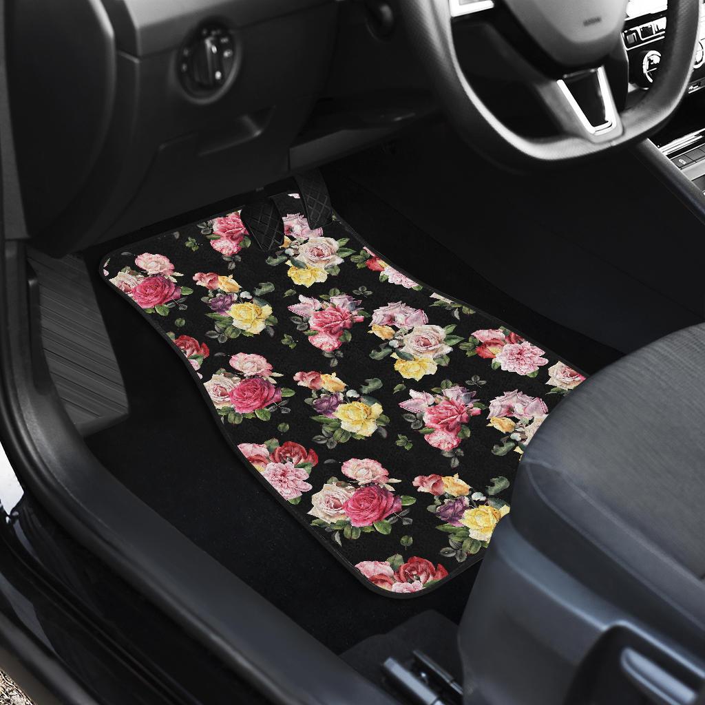 Rose Pattern Print Design RO010 Car Floor Mats-JORJUNE.COM