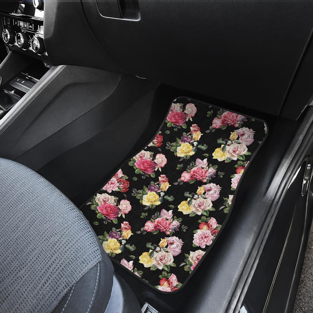 Rose Pattern Print Design RO010 Car Floor Mats-JORJUNE.COM