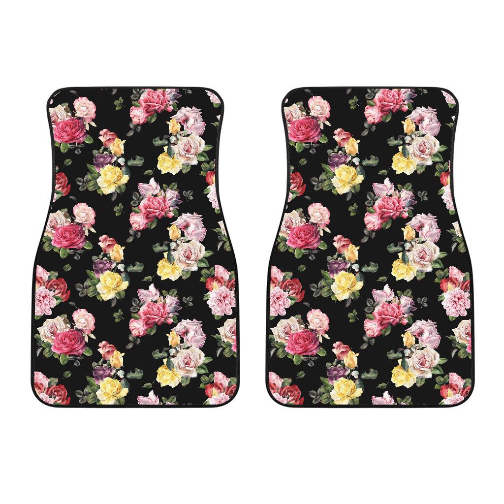 Rose Pattern Print Design RO010 Car Floor Mats-JORJUNE.COM