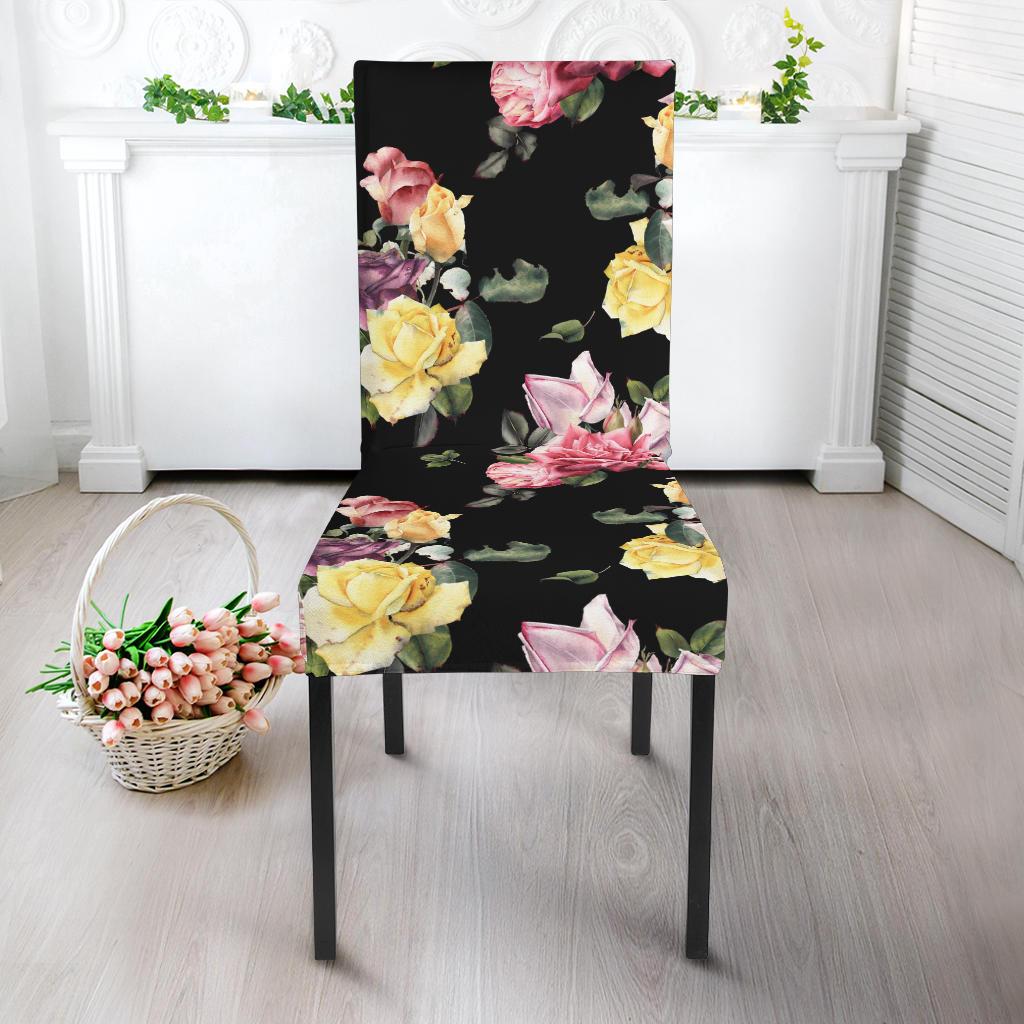 Rose Pattern Print Design RO010 Dining Chair Slipcover-JORJUNE.COM