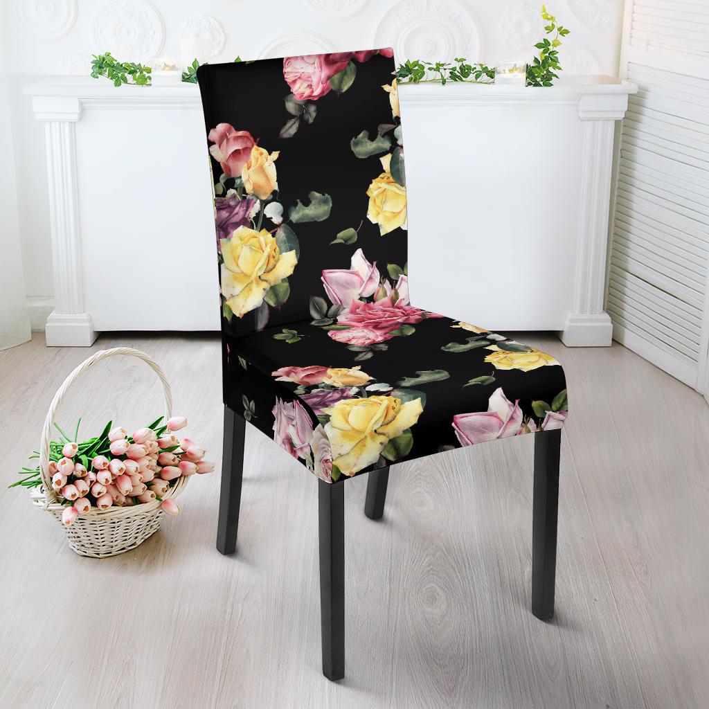 Rose Pattern Print Design RO010 Dining Chair Slipcover-JORJUNE.COM