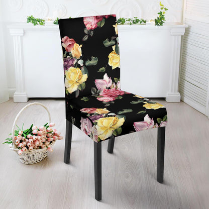 Rose Pattern Print Design RO010 Dining Chair Slipcover-JORJUNE.COM
