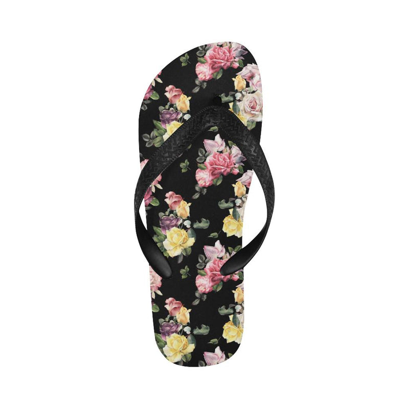 Rose Pattern Print Design RO010 Flip Flops-JorJune