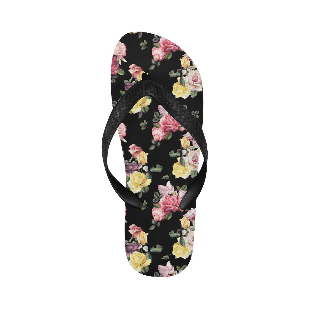 Rose Pattern Print Design RO010 Flip Flops-JorJune