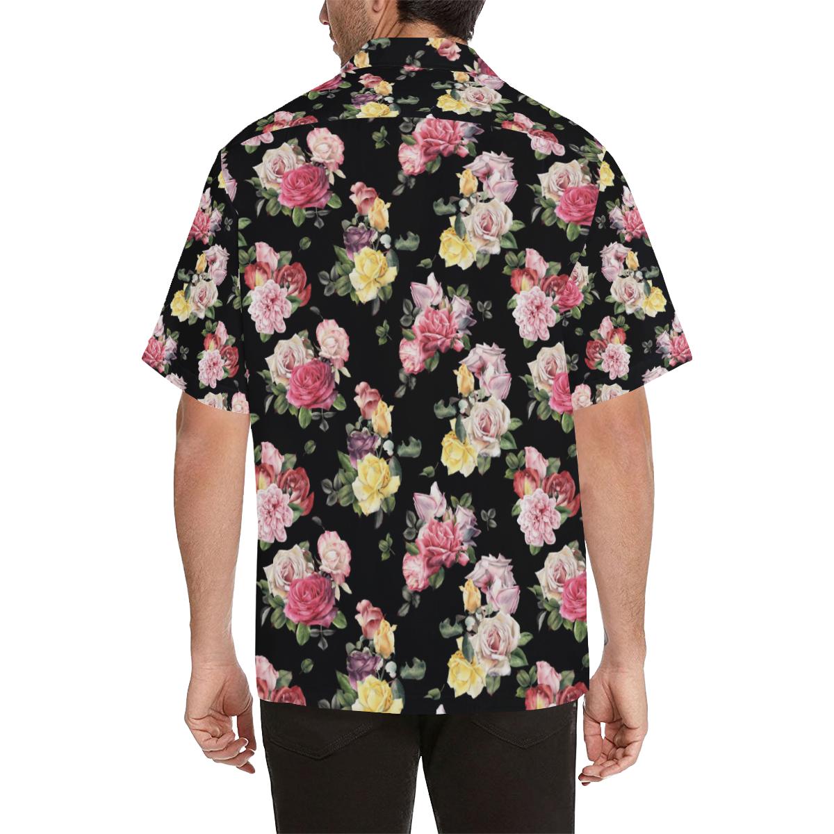Rose Pattern Print Design RO010 Men Hawaiian Shirt-JorJune