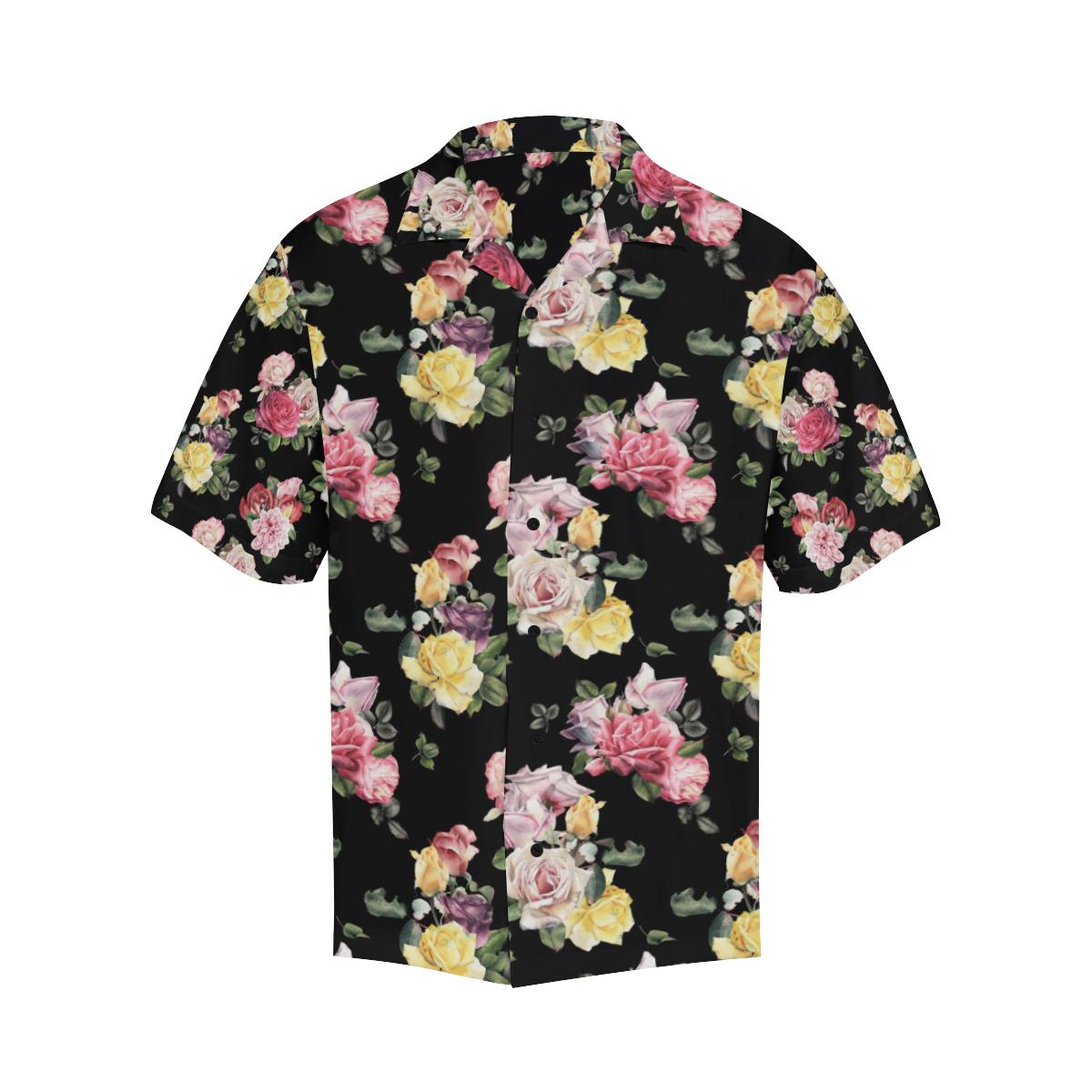 Rose Pattern Print Design RO010 Men Hawaiian Shirt-JorJune