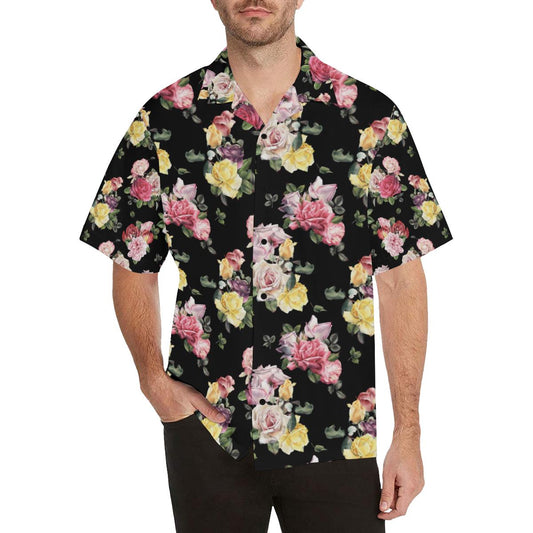 Rose Pattern Print Design RO010 Men Hawaiian Shirt-JorJune