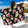 Rose Pattern Print Design RO010 Sarong Pareo Wrap-JORJUNE.COM