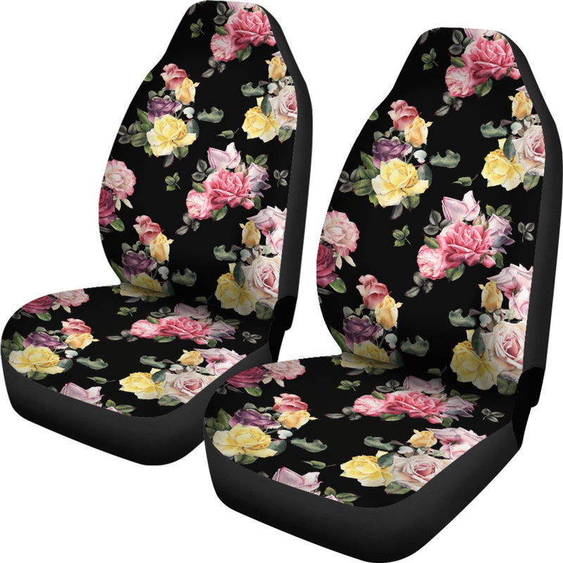 Rose Pattern Print Design RO010 Universal Fit Car Seat Covers-JorJune