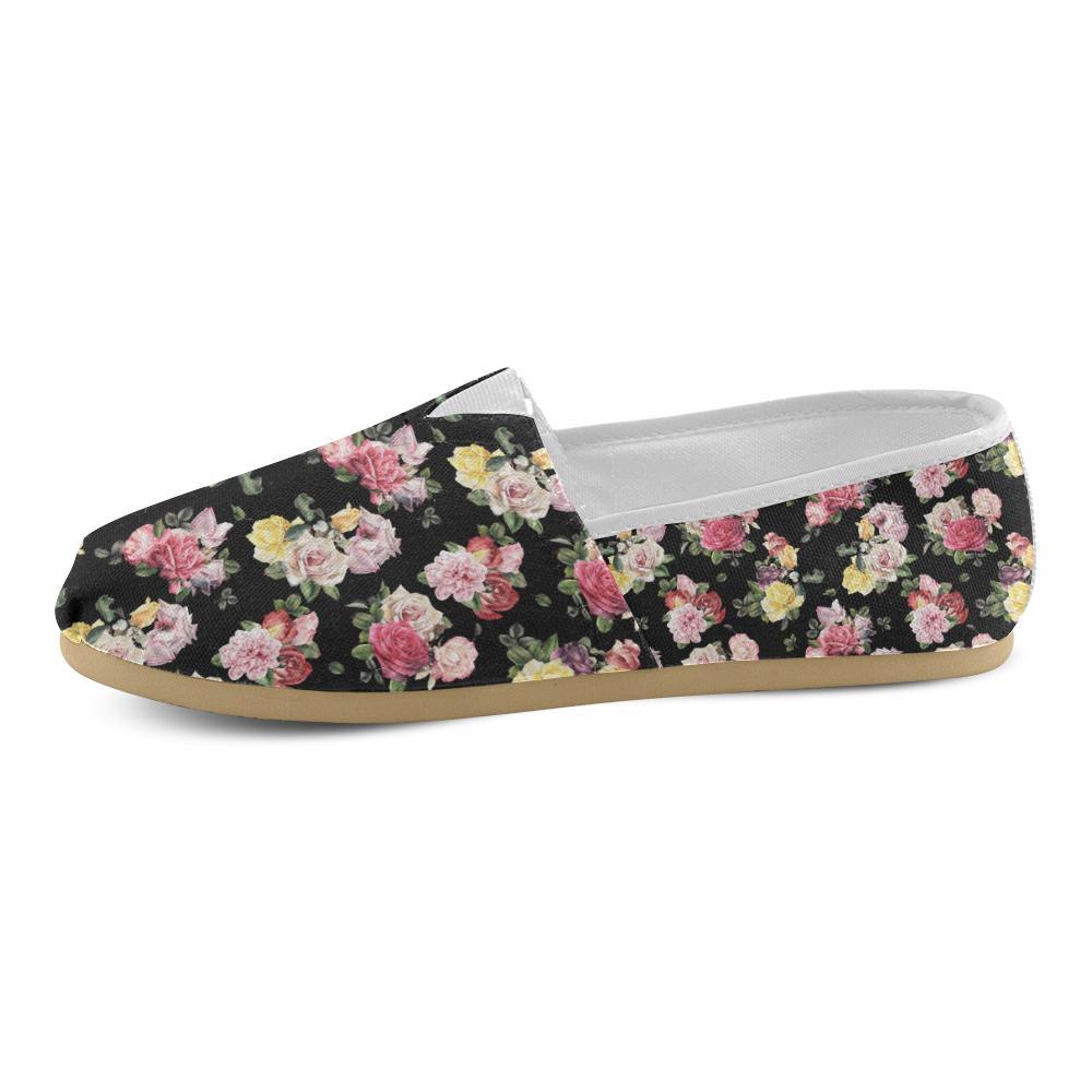 Rose Pattern Print Design RO010 Women Casual Shoes-JorJune.com