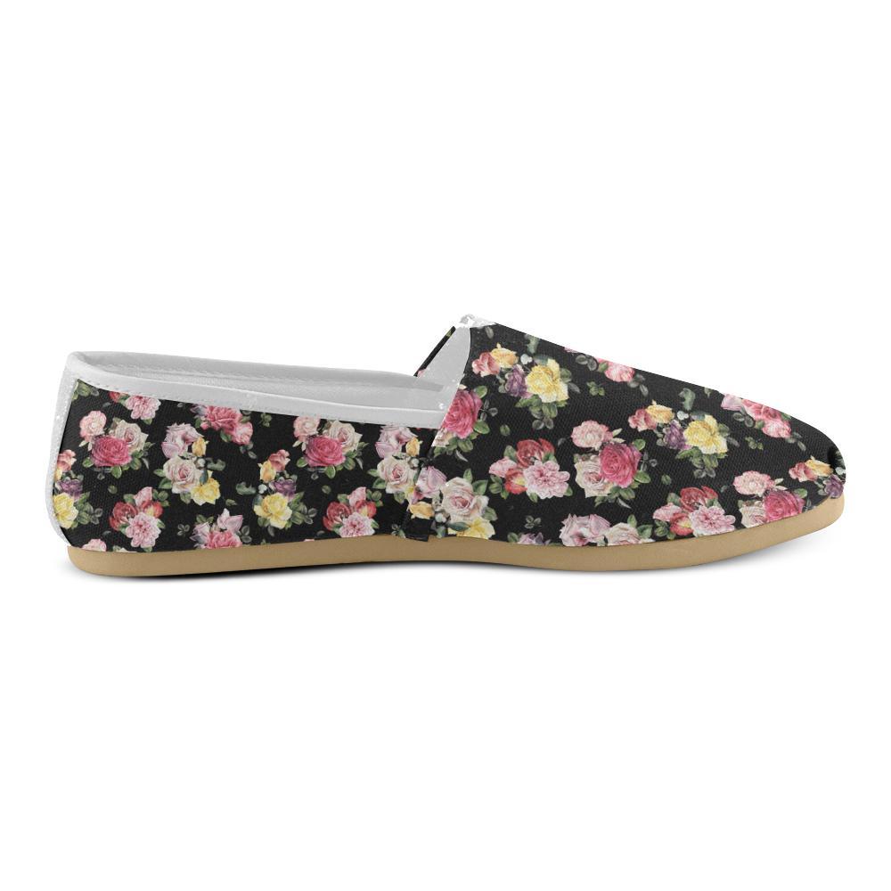 Rose Pattern Print Design RO010 Women Casual Shoes-JorJune.com