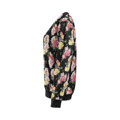 Rose Pattern Print Design RO010 Women Long Sleeve Sweatshirt-JorJune