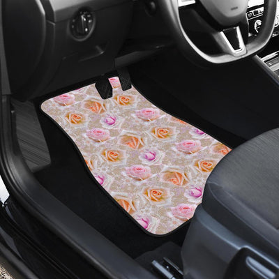 Rose Pattern Print Design RO011 Car Floor Mats-JORJUNE.COM