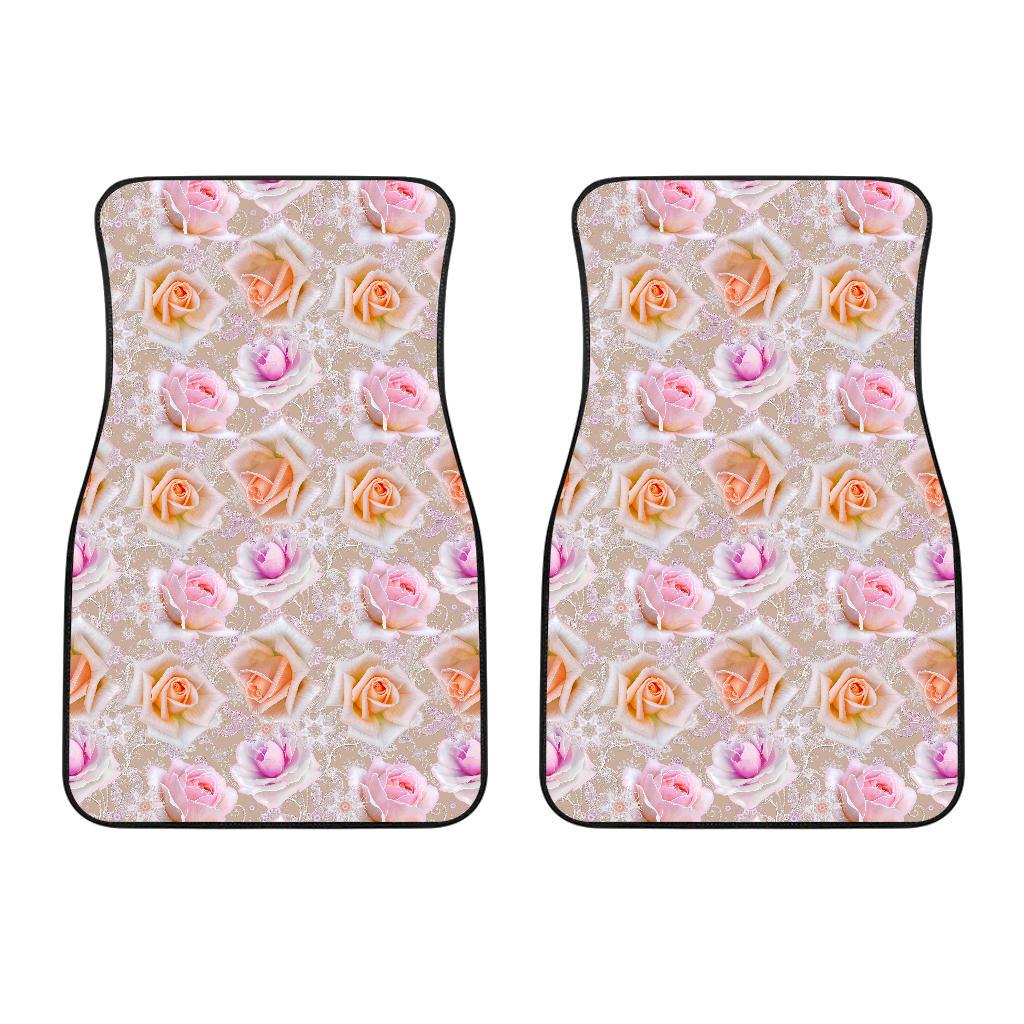Rose Pattern Print Design RO011 Car Floor Mats-JORJUNE.COM
