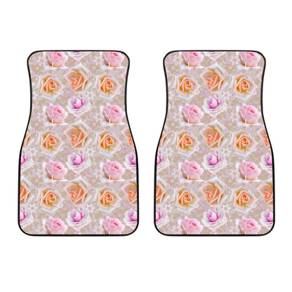 Rose Pattern Print Design RO011 Car Floor Mats-JORJUNE.COM