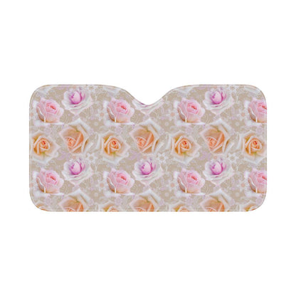 Rose Pattern Print Design RO011 Car Sun Shade-JorJune