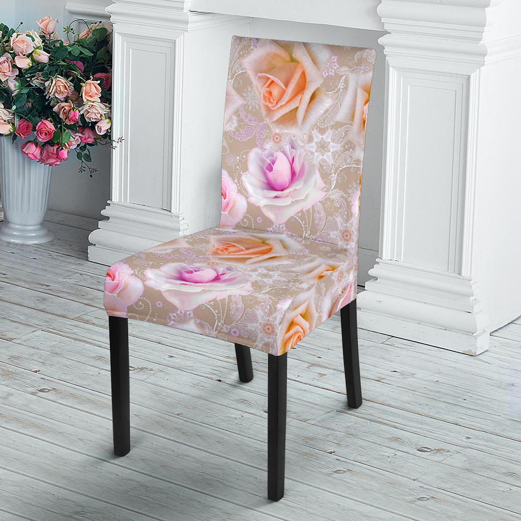 Rose Pattern Print Design RO011 Dining Chair Slipcover-JORJUNE.COM