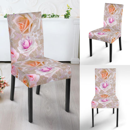 Rose Pattern Print Design RO011 Dining Chair Slipcover-JORJUNE.COM