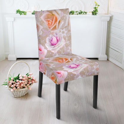 Rose Pattern Print Design RO011 Dining Chair Slipcover-JORJUNE.COM