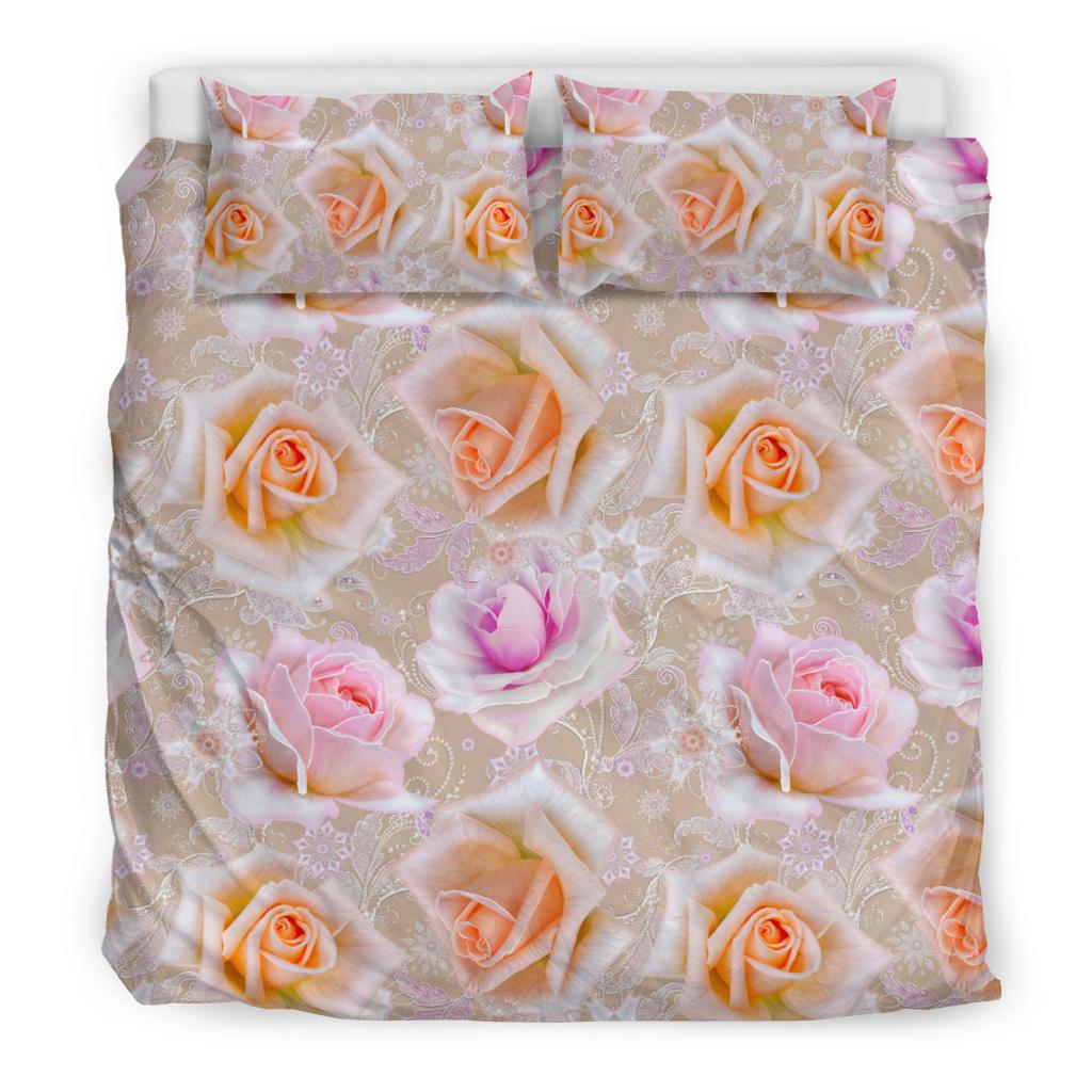 Rose Pattern Print Design RO011 Duvet Cover Bedding Set-JORJUNE.COM