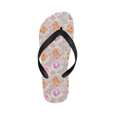 Rose Pattern Print Design RO011 Flip Flops-JorJune