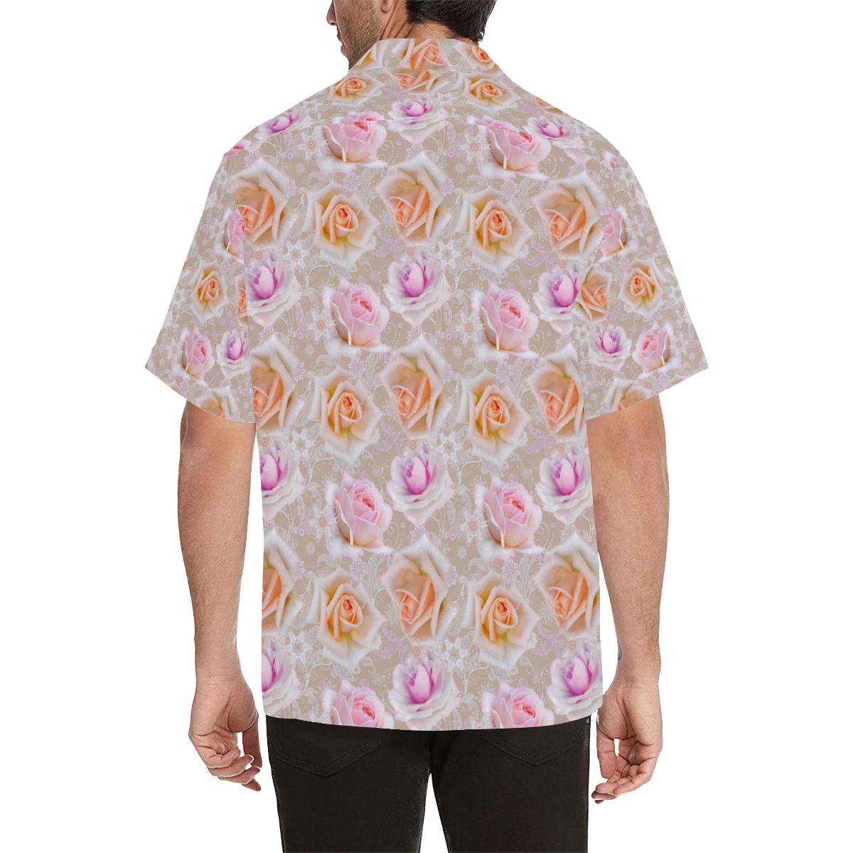 Rose Pattern Print Design RO011 Men Hawaiian Shirt-JorJune