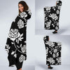 Rose Pattern Print Design RO013 Hooded Blanket-JORJUNE.COM