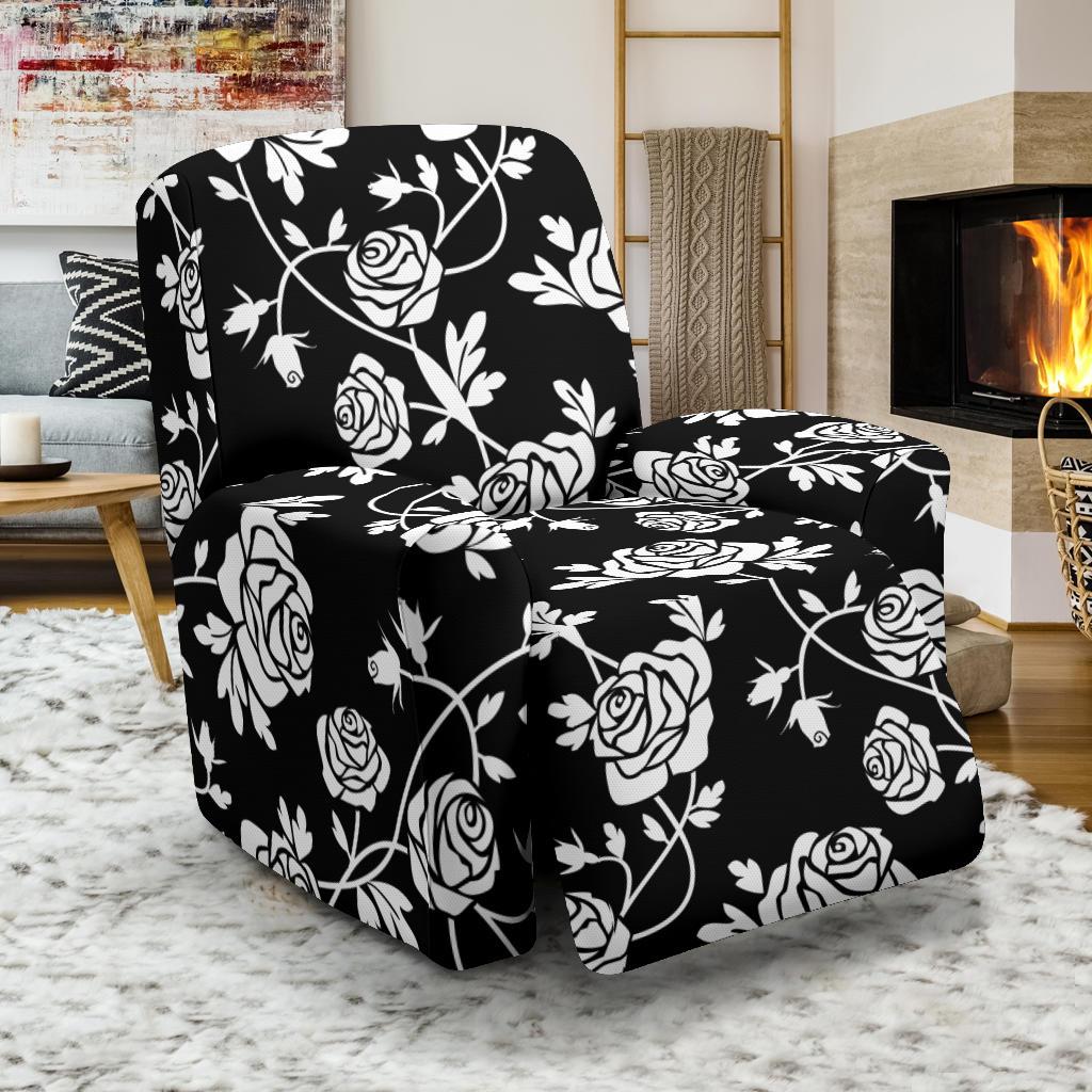 Rose Pattern Print Design RO013 Recliner Slipcover-JORJUNE.COM