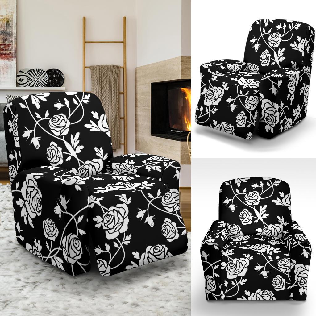 Rose Pattern Print Design RO013 Recliner Slipcover-JORJUNE.COM