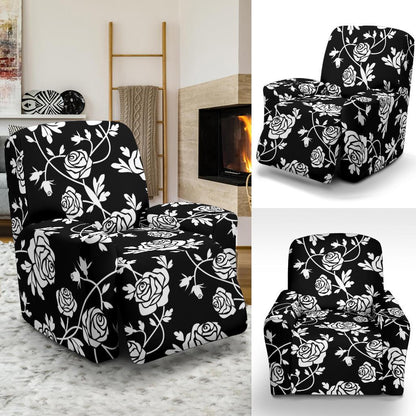 Rose Pattern Print Design RO013 Recliner Slipcover-JORJUNE.COM
