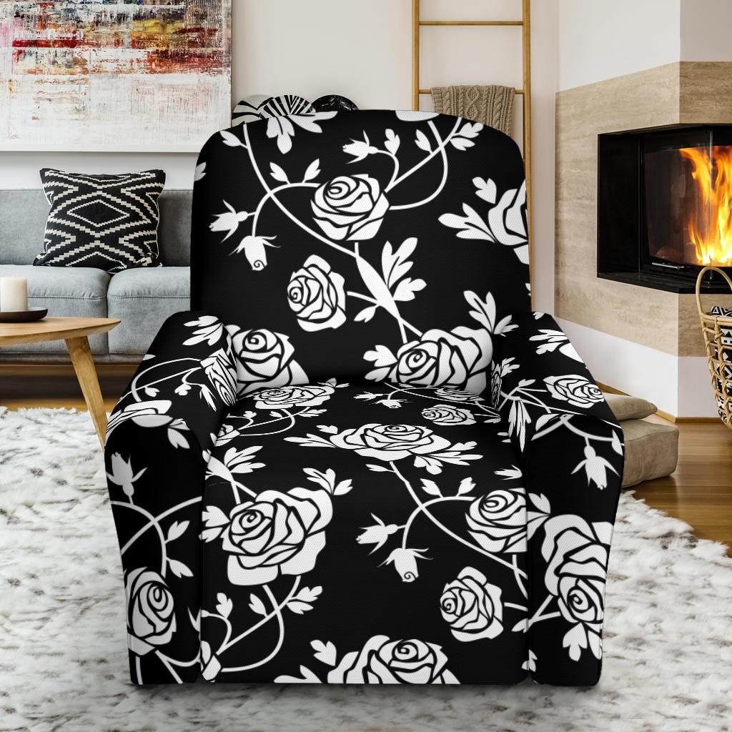 Rose Pattern Print Design RO013 Recliner Slipcover-JORJUNE.COM