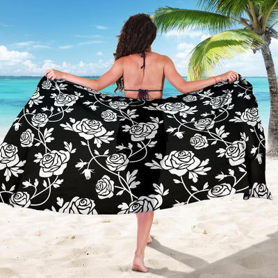 Rose Pattern Print Design RO013 Sarong Pareo Wrap-JORJUNE.COM