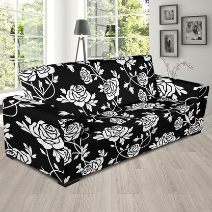 Rose Pattern Print Design RO013 Sofa Slipcover-JORJUNE.COM