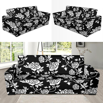 Rose Pattern Print Design RO013 Sofa Slipcover-JORJUNE.COM