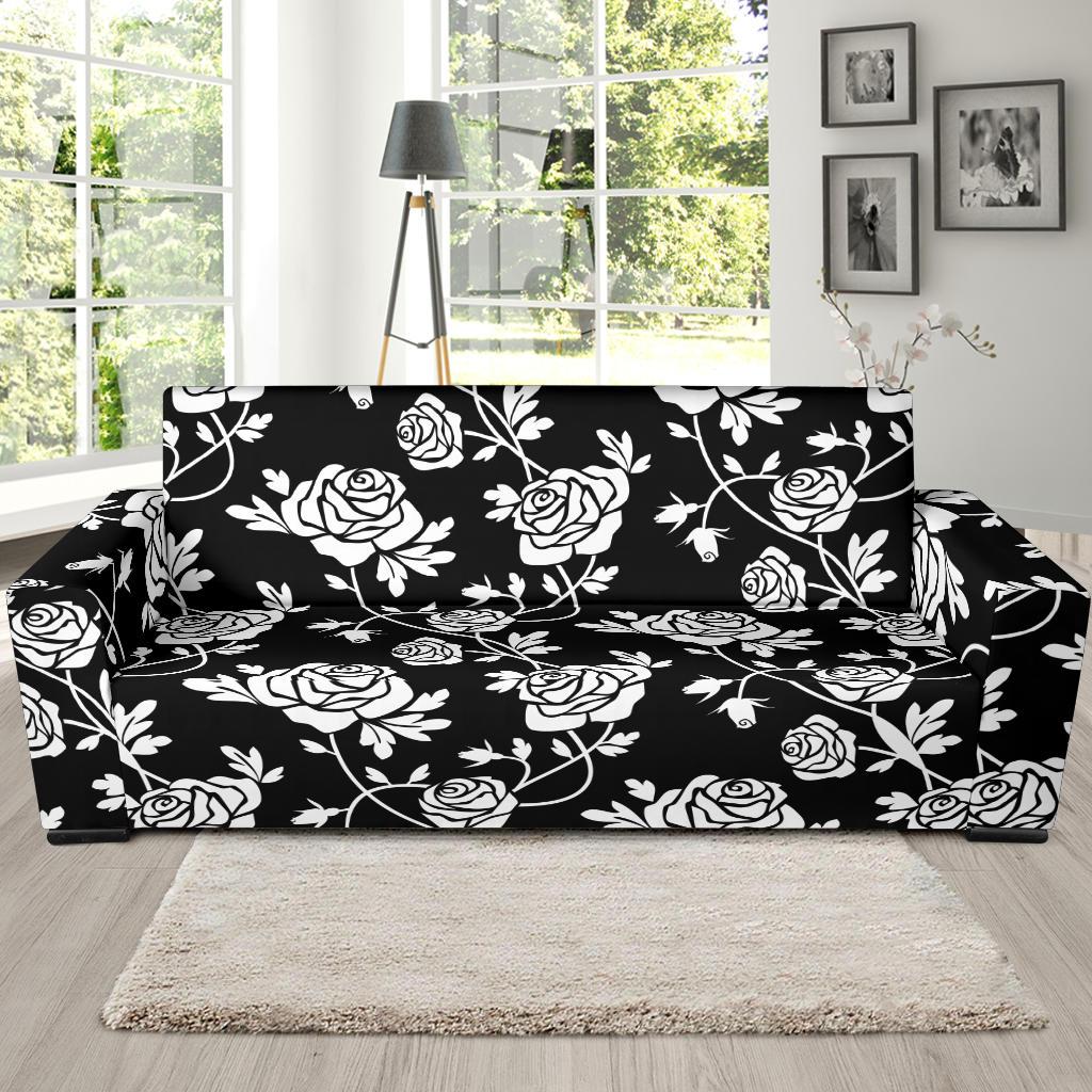 Rose Pattern Print Design RO013 Sofa Slipcover-JORJUNE.COM