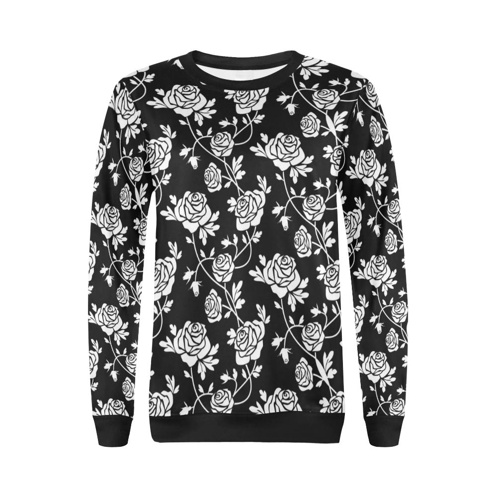 Rose Pattern Print Design RO013 Women Long Sleeve Sweatshirt-JorJune