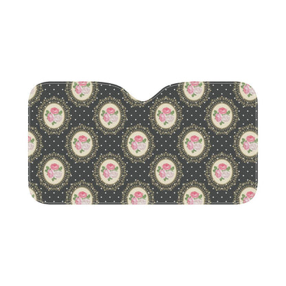 Rose Pattern Print Design RO015 Car Sun Shade-JorJune