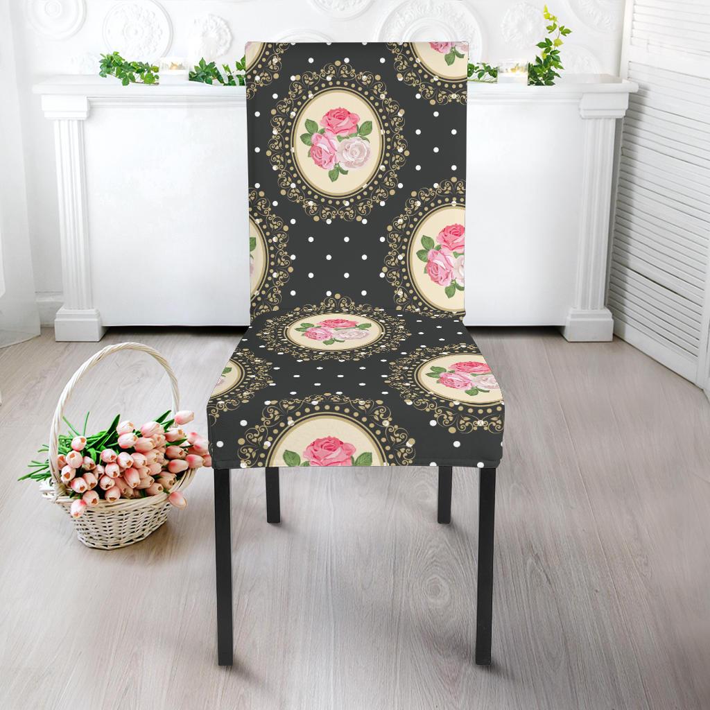 Rose Pattern Print Design RO015 Dining Chair Slipcover-JORJUNE.COM