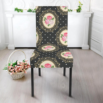 Rose Pattern Print Design RO015 Dining Chair Slipcover-JORJUNE.COM